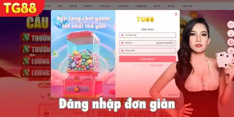 Thao tác đăng nhập TG88 đơn giản, nhanh chóng và an toàn